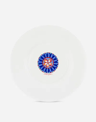 Dolce & Gabbana Charger Plate In Fine Porcelain Multicolor Unisex Onesize In Multicolor