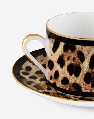 Dolce & Gabbana Porcelain Tea Set In Multicolor