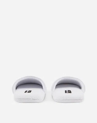 Dolce & Gabbana Cotton Terry Slippers In Multicolor