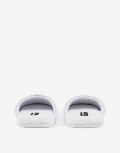 Dolce & Gabbana Cotton Terry Slippers In Multicolor