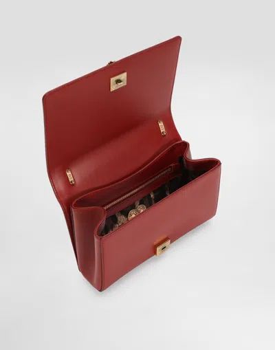 Dolce & Gabbana Dolce  Gabbana Devotion Logo Plaque Shoulder Bag In Red