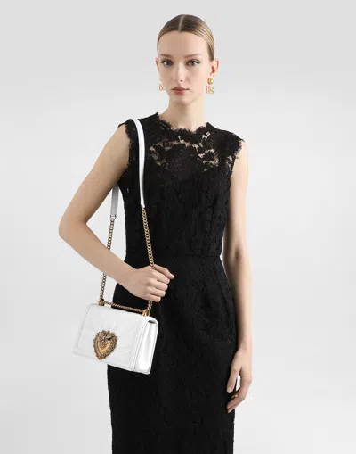 Dolce & Gabbana Medium Devotion Shoulder Bag In White