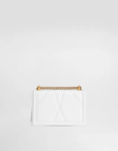Dolce & Gabbana Medium Devotion Shoulder Bag In White