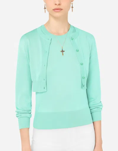 Dolce & Gabbana Rainbow Alphabet Pendant In Yellow Gold With Multicolor Fine Gems In Gold