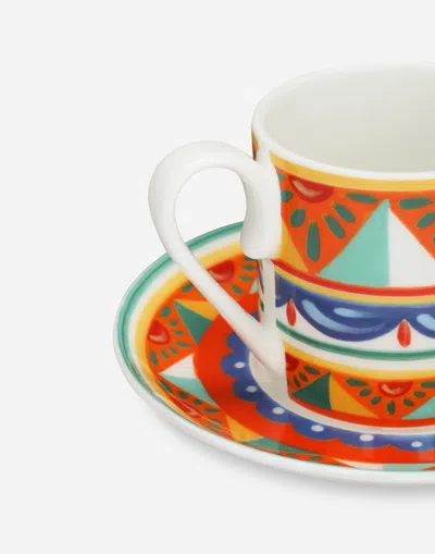 Dolce & Gabbana Fine Porcelain Espresso Set In Multicolor