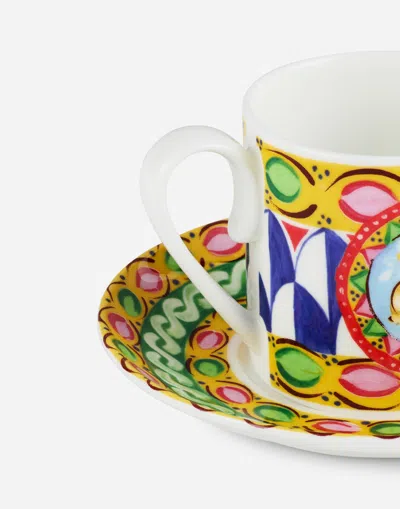 Dolce & Gabbana Fine Porcelain Espresso Set In Multicolor