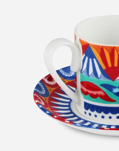 Dolce & Gabbana Fine Porcelain Espresso Set In Multicolor