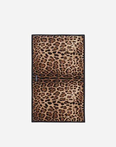 Dolce & Gabbana Terry Cotton Bath Mat In Multicolor