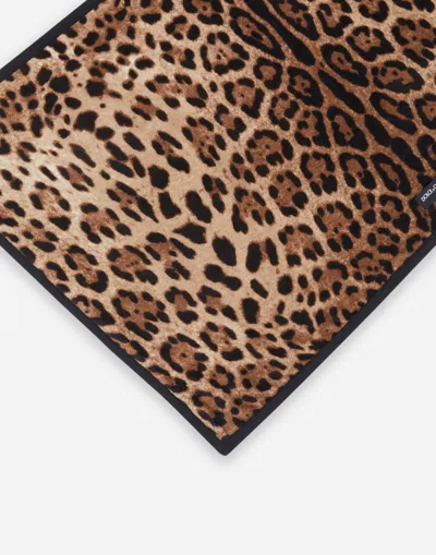 Dolce & Gabbana Terry Cotton Bath Mat In Multicolor