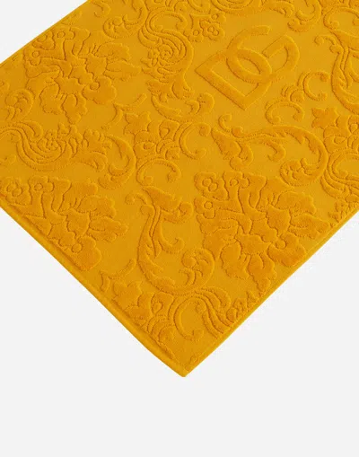 Dolce & Gabbana Terry Cotton Bath Mat In Multicolor