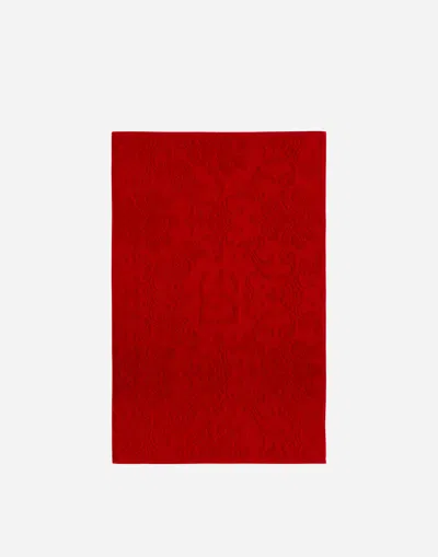 Dolce & Gabbana Logo Jacquard Bath Mat In Multicolor