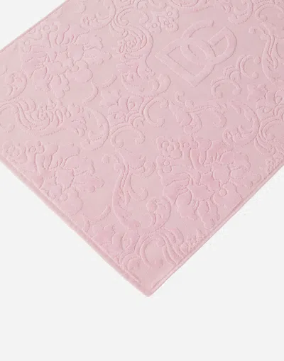 Dolce & Gabbana Terry Cotton Bath Mat In Multicolor
