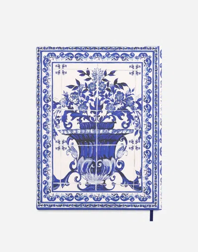 Dolce & Gabbana Large Blank Notebook Textile Cover Multicolor Unisex Onesize In Multicolor