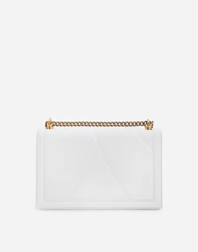 Dolce & Gabbana Large Devotion Bag In Nappa Leather In White