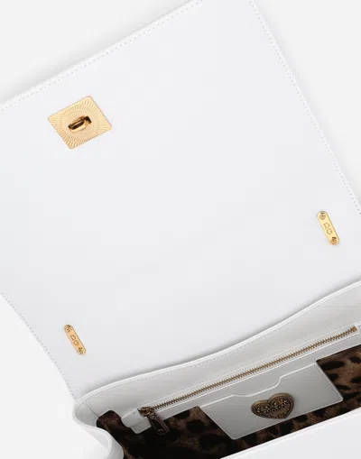Dolce & Gabbana Large Devotion Bag In Nappa Leather In White