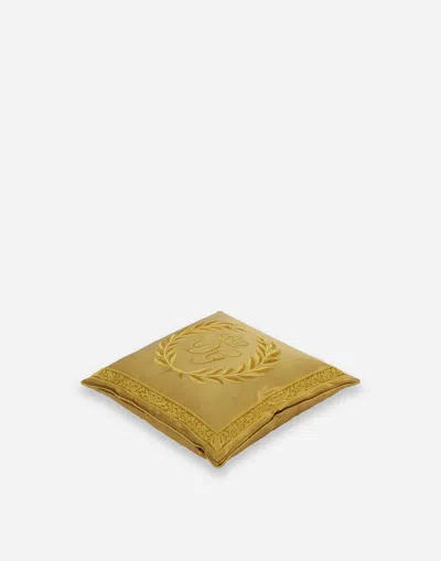 Dolce & Gabbana Mikado Silk Cushion Small In Multicolor