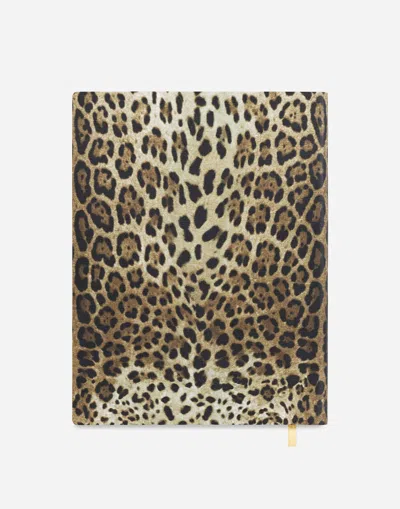 Dolce & Gabbana Large Blank Notebook Leather Cover Multicolor Unisex Onesize In Multicolor