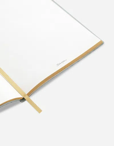 Dolce & Gabbana Large Blank Notebook Leather Cover Multicolor Unisex Onesize In Multicolor