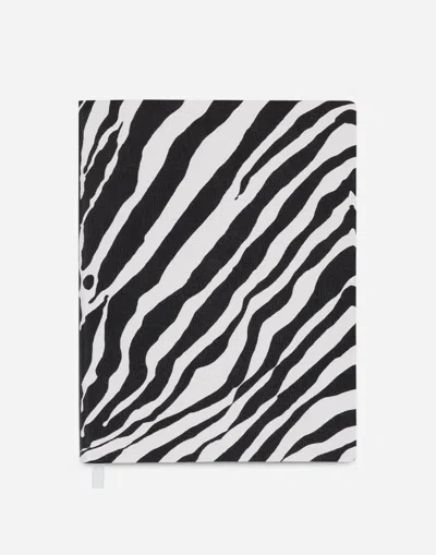 Dolce & Gabbana Medium Ruled Notebook Leather Cover Multicolor Unisex Onesize In Multicolor