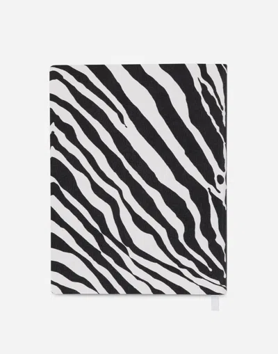Dolce & Gabbana Medium Ruled Notebook Leather Cover Multicolor Unisex Onesize In Multicolor