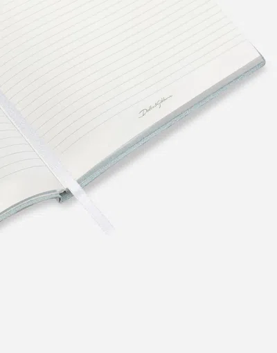 Dolce & Gabbana Large Ruled Notebook Leather Cover In Multicolor