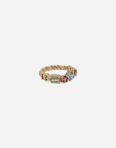 Dolce & Gabbana Anello Raibow 1101 7 In Yellow Gold