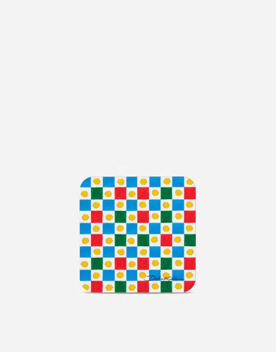 Dolce & Gabbana Set Of 12 Coasters Multicolor Unisex Onesize In Multicolor