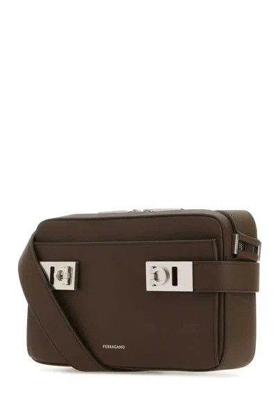 Shop Ferragamo Salvatore  Shoulder Bags In Brown