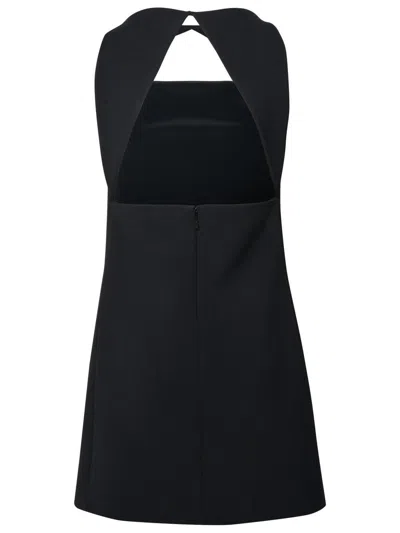 Shop Versace Black Virgin Wool Blend Dress