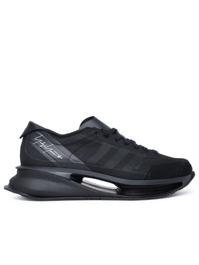 Shop Y-3 Adidas 's-gendo Run' Black Leather Mix Sneakers