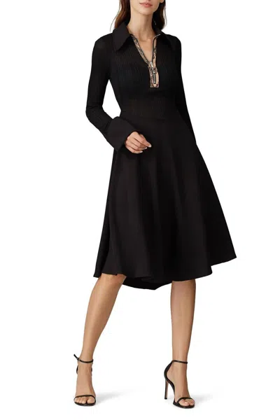 Shop Ellery Calabasas Zip Up Panel Dress In Black