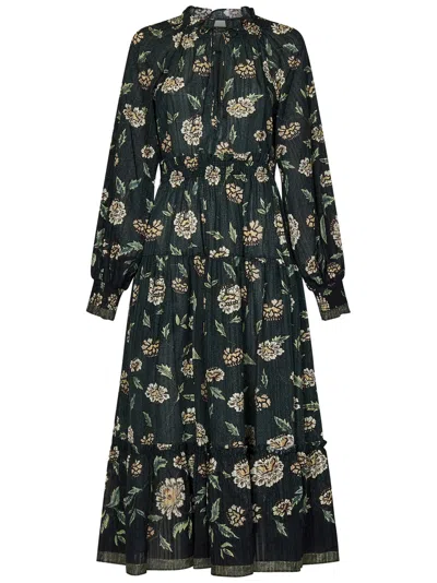 Shop Ulla Johnson Katerina Midi Dress In Verde