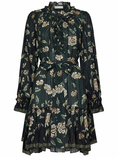 Shop Ulla Johnson Anais Mini Dress In Verde