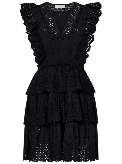 Shop Ulla Johnson Lilith Mini Dress In Nero