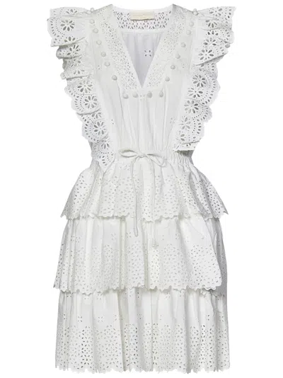 Shop Ulla Johnson Lilith Mini Dress In Bianco