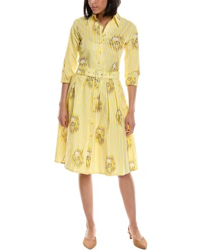 Shop Samantha Sung Audrey Shirtdress In Yellow