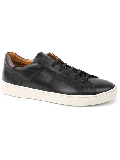 Shop Bruno Magli Womens Leather Fashion Casual And Fashion Sneakers In Black