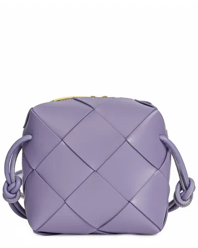Shop Tiffany & Fred Woven Leather Crossbody In Purple