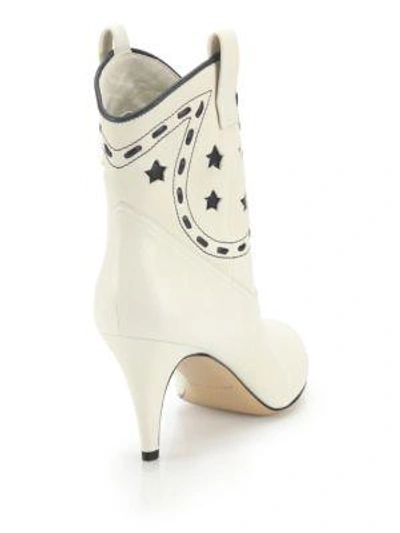 Shop Marc Jacobs Georgia Leather Cowboy Boots In Ivory