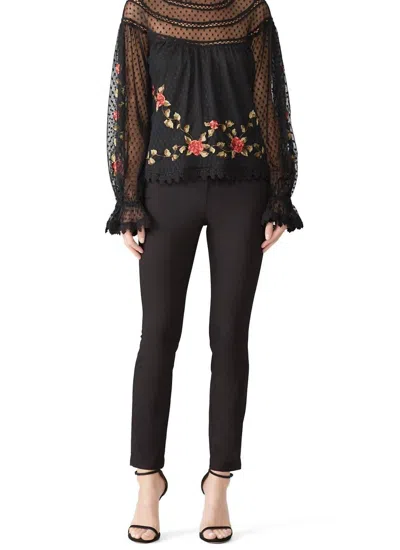 Shop Saylor Dalilah Embroidered Top In Black