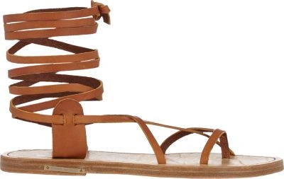 Isabel Marant Étoile Amy Wrap-around Leather Sandals In Brown