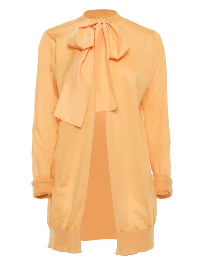 Shop Fabiana Filippi Cardigan In Orange