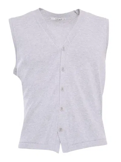 Shop Kangra Cashmere Knitted Vest In White