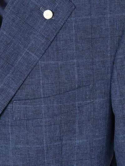 Luigi Bianchi Blue Pinstripe Suit In Blue