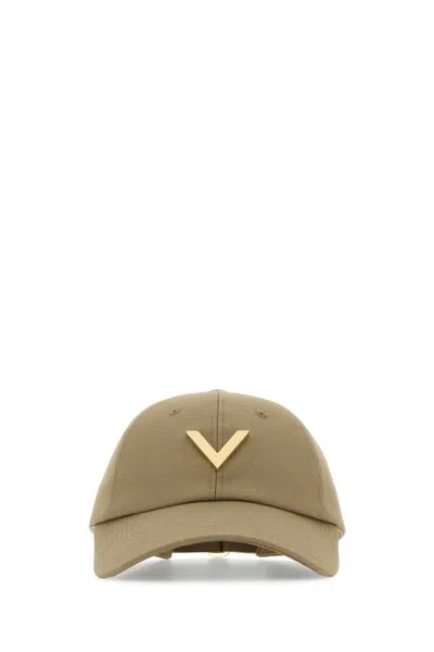 Shop Valentino Garavani Hats And Headbands In Beige