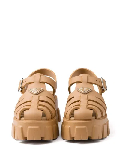Shop Prada Monolith 55mm Platform Sandals In Orzo