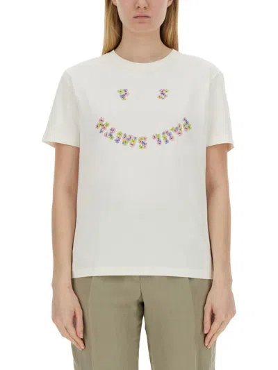 Shop Ps By Paul Smith Ps Paul Smith T-shirt "floral" In White