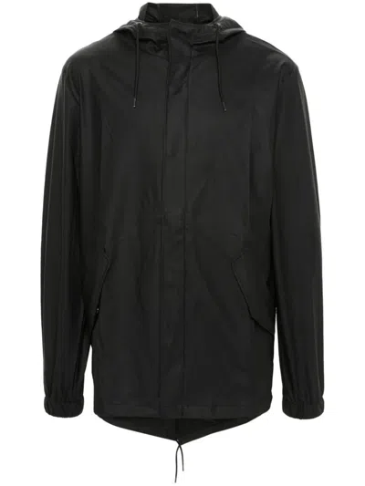 Shop Rains Fishtail Jacket Clothing In Black