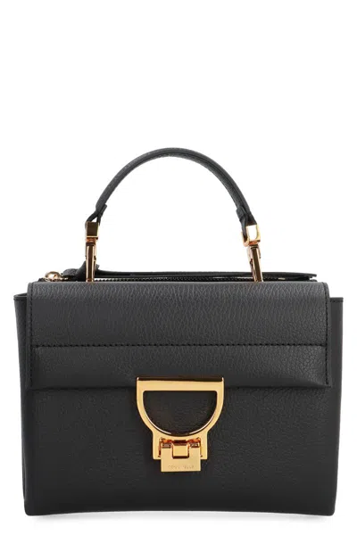 Shop Coccinelle Arlettis Leather Handbag In Black