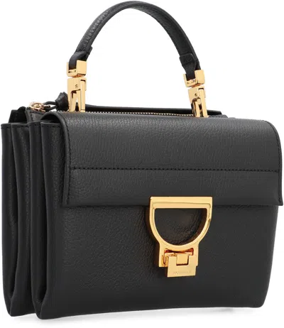 Shop Coccinelle Arlettis Leather Handbag In Black